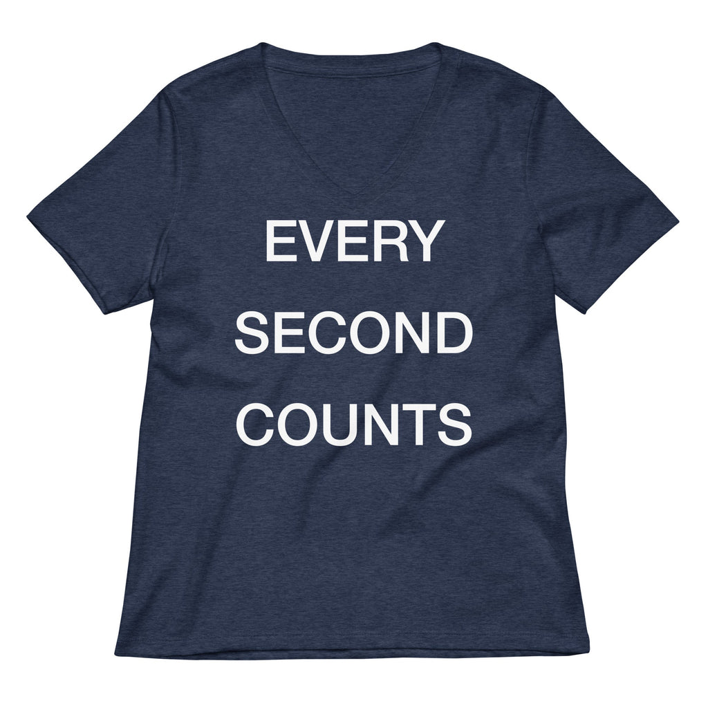 Every Second Counts Women's V-Neck Tee product image 2