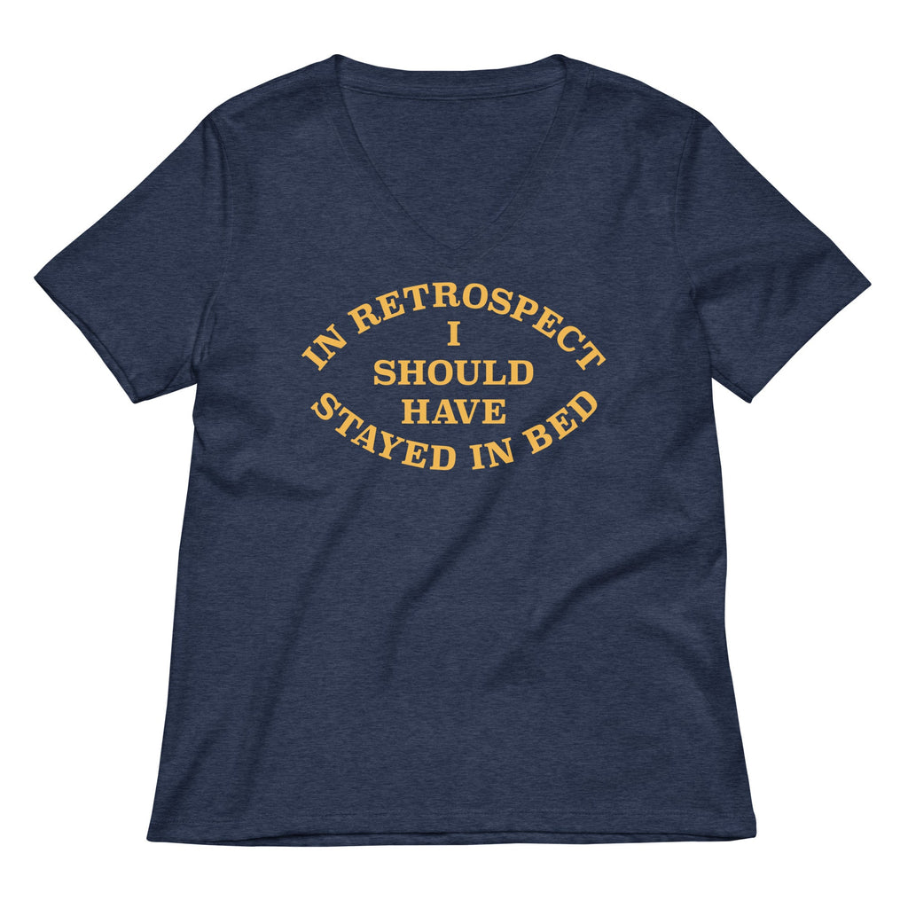 I Should Have Stayed In Bed Women's V-Neck Tee product image 1