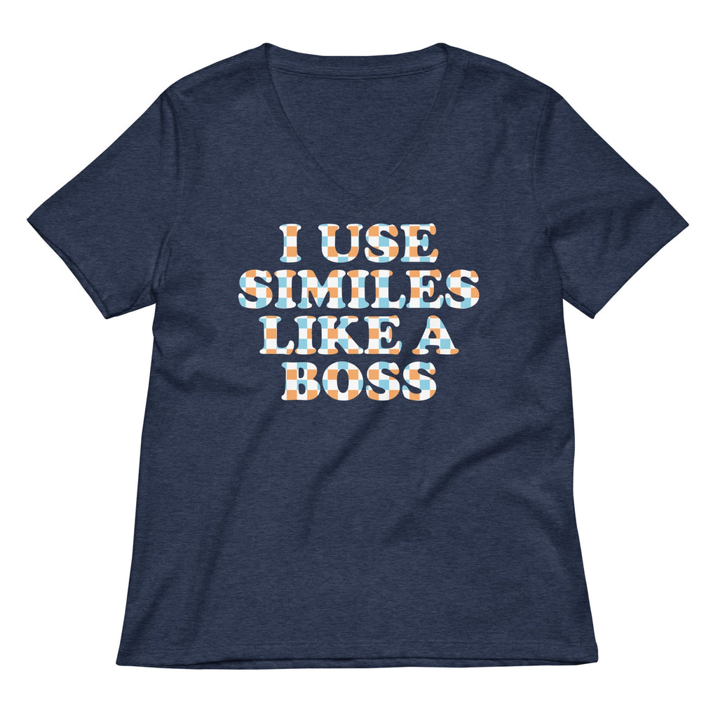 I Use Similes Like A Boss Women's V-Neck Tee product image 2