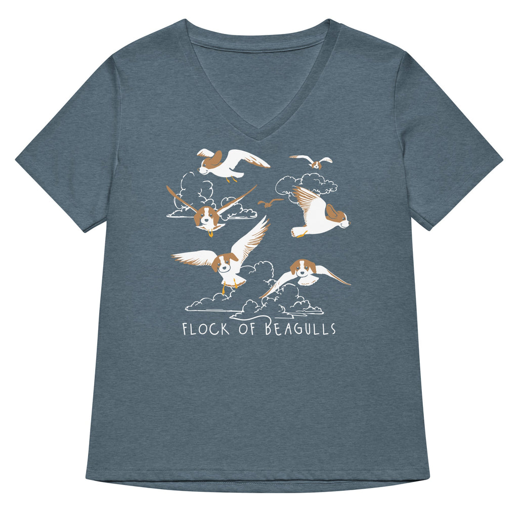 Flock Of Beagulls Women's V-Neck Tee product image 4