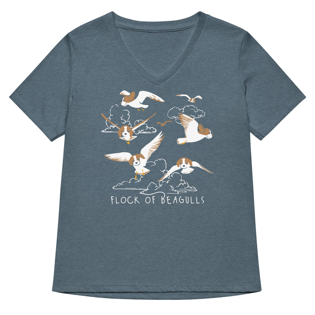 Flock Of Beagulls Women's V-Neck Tee product image 4
