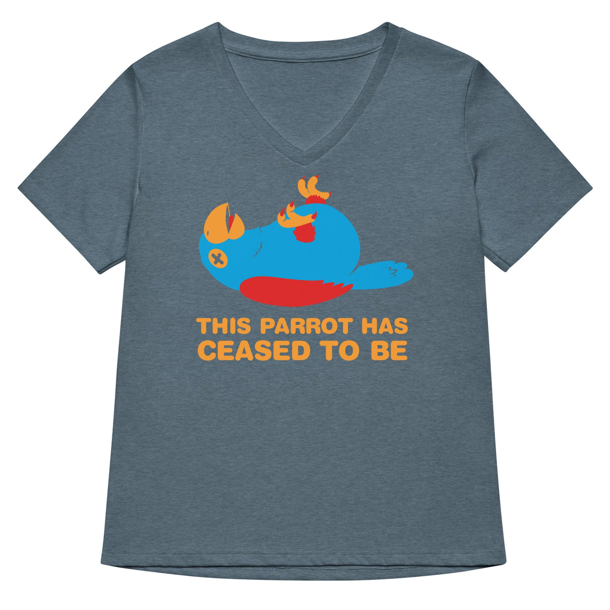 This Parrot Has Ceased To Be Women's V-Neck Tee product image 4