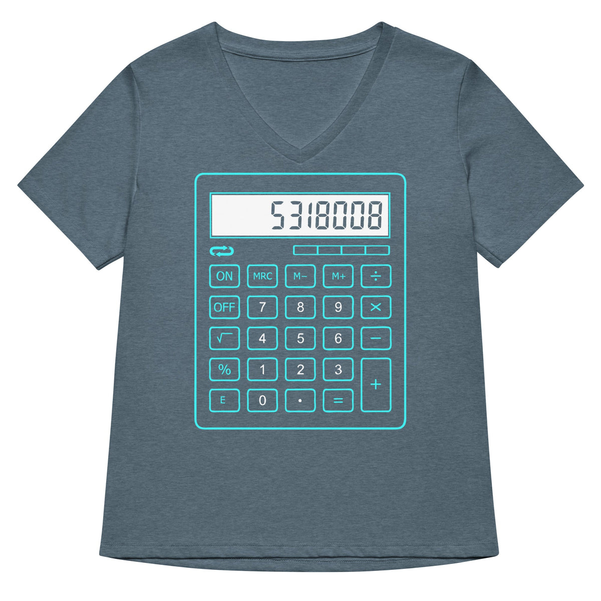 5318008 Calculator Women's V-Neck Tee product image 4