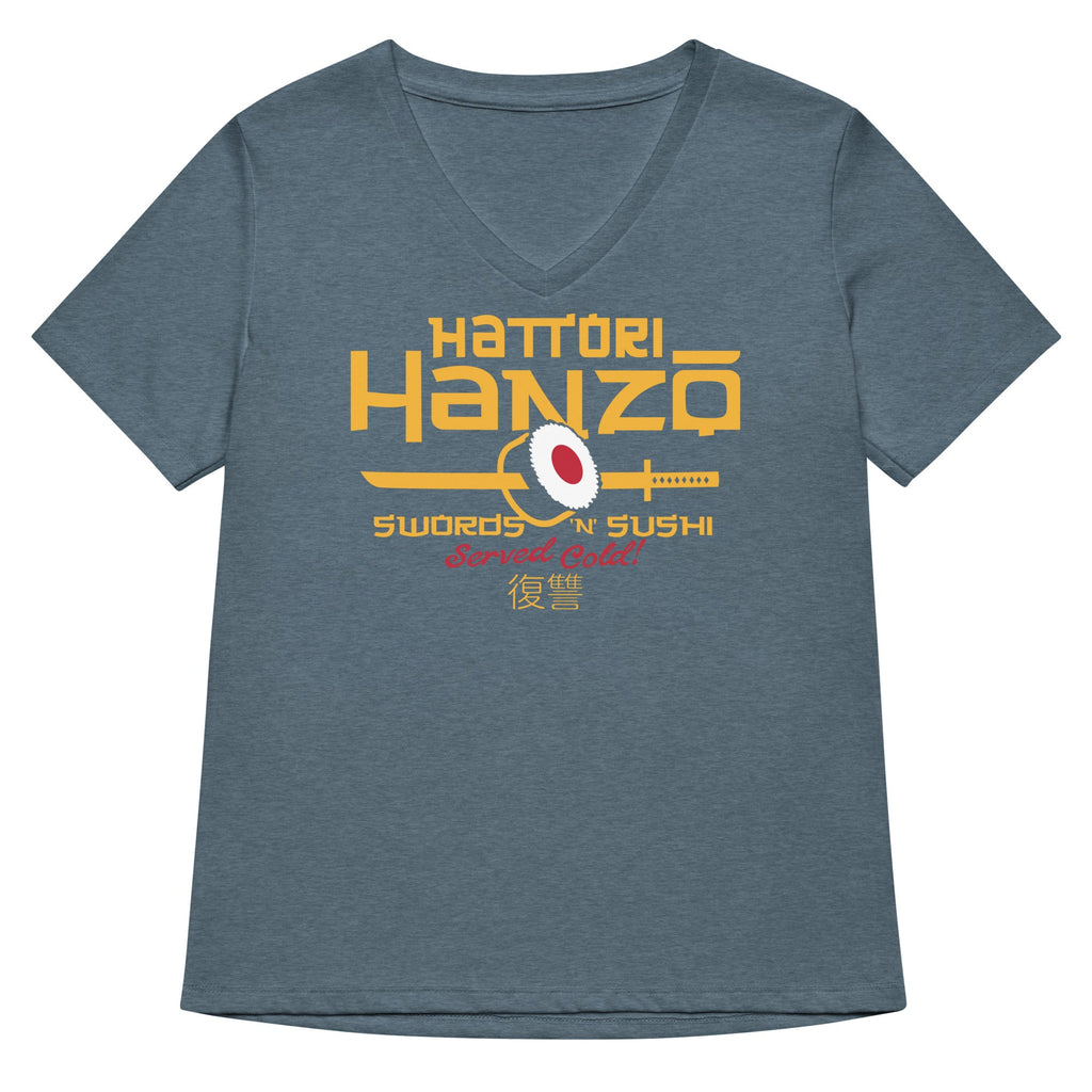 Hattori Hanzo Swords 'n' Sushi Women's V-Neck Tee product image 4
