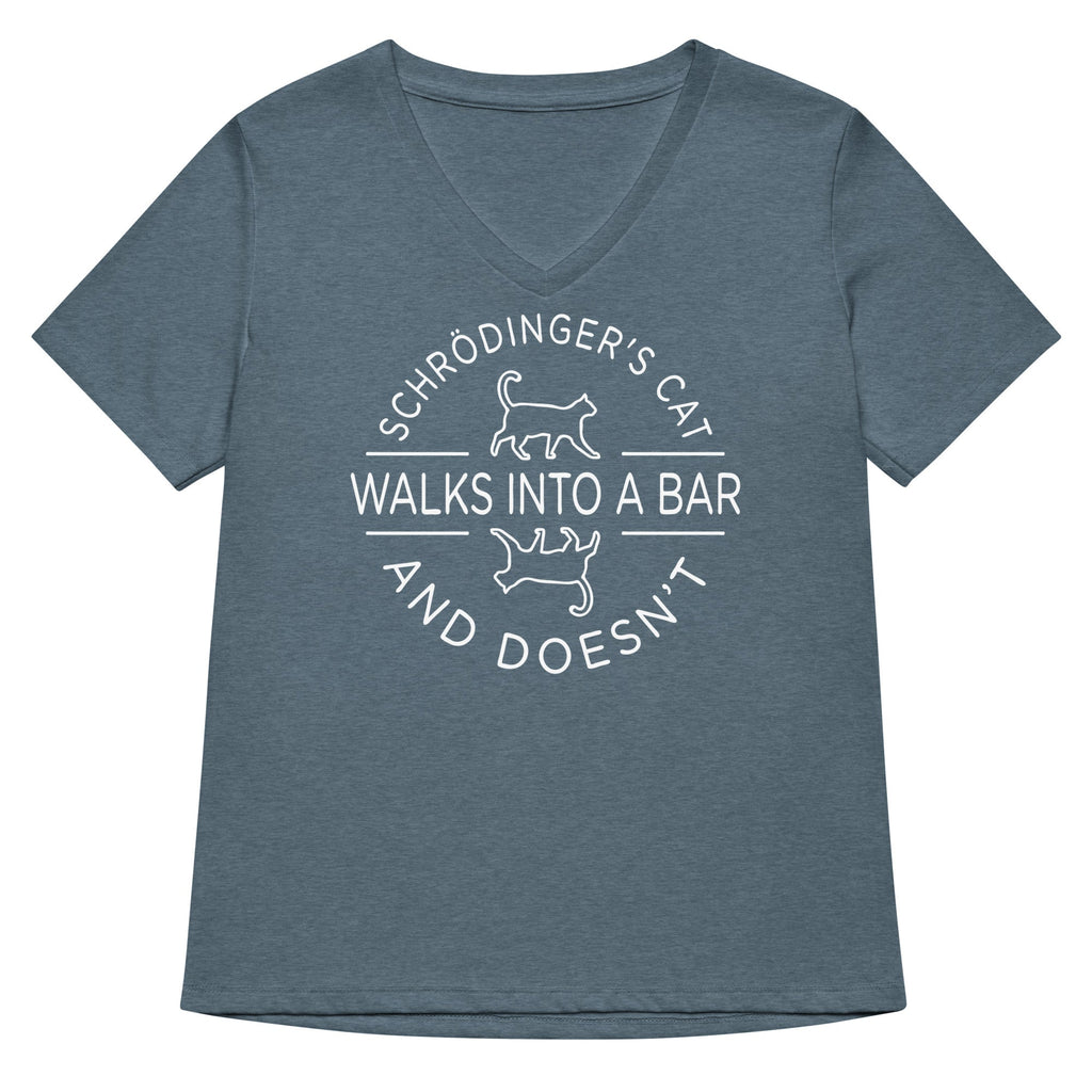 Schrodinger's Cat Walks Into A Bar Women's V-Neck Tee product image 1