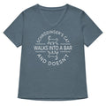 Schrodinger's Cat Walks Into A Bar Women's V-Neck Tee product image 1
