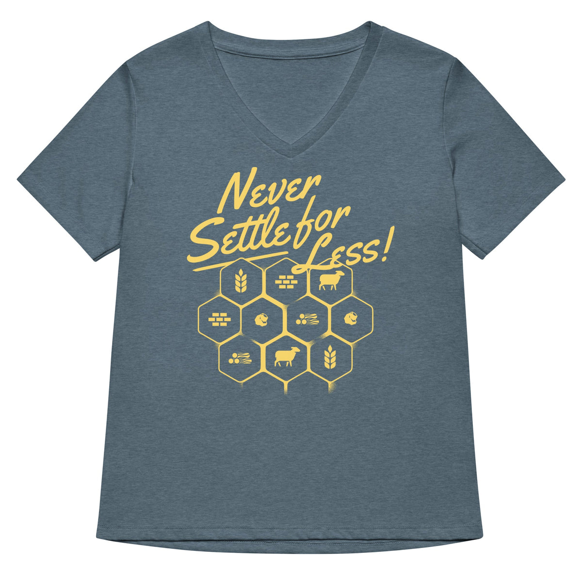 Never Settle For Less Women's V-Neck Tee product image 2