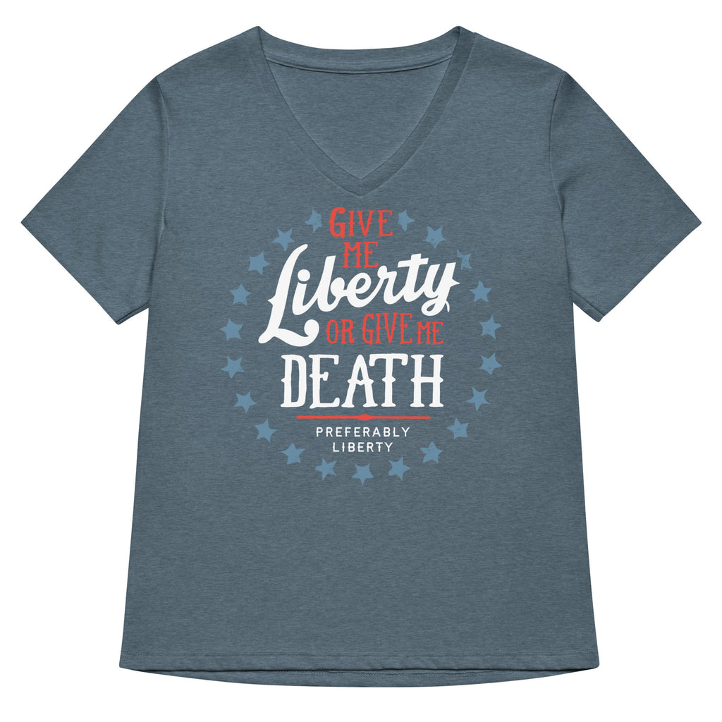 Liberty Or Death, Preferably Women's V-Neck Tee product image 4