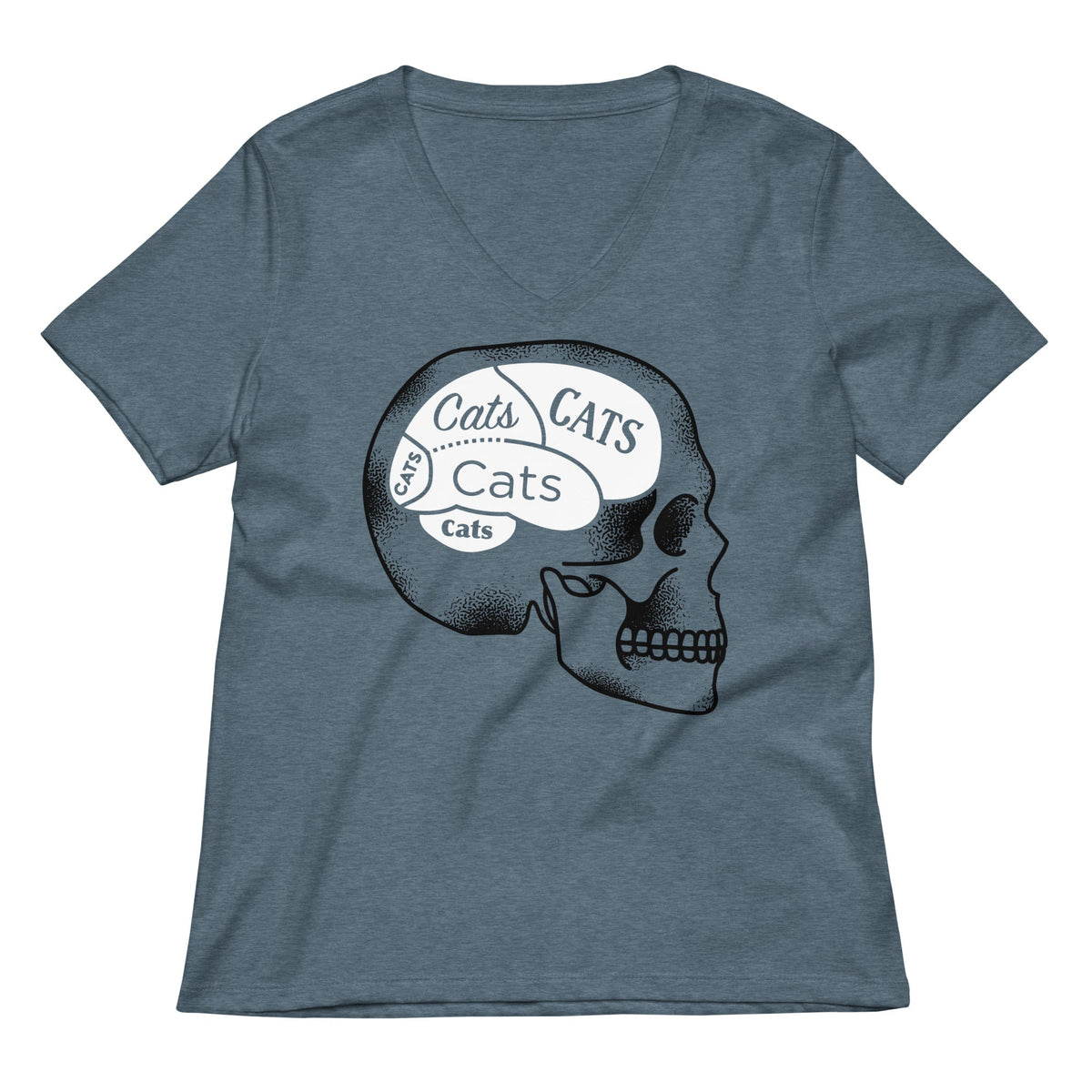 Cats On The Brain Women's V-Neck Tee product image 1