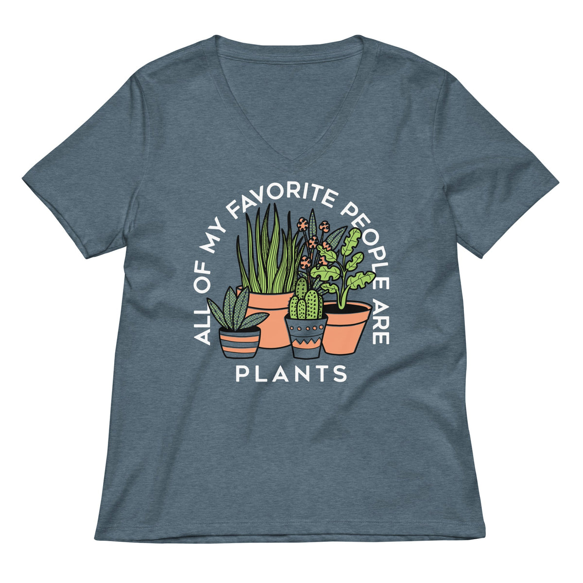 All Of My Favorite People Are Plants Women's V-Neck Tee product image 5