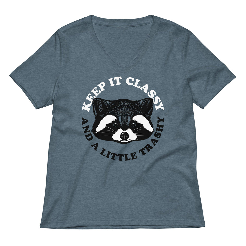 Keep It Classy And A Little Trashy Women's V-Neck Tee product image 1