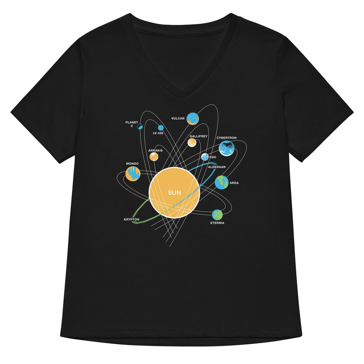 Solar System Women's V-Neck Tee product image 1