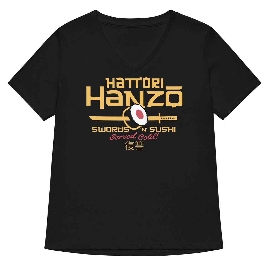 Hattori Hanzo Swords 'n' Sushi Women's V-Neck Tee product image 1