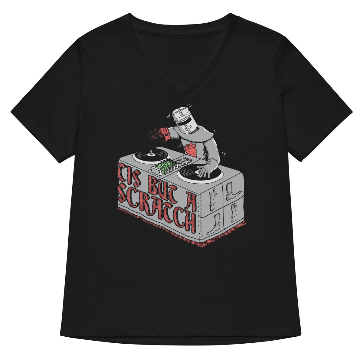 Tis But A Scratch Women's V-Neck Tee product image 1