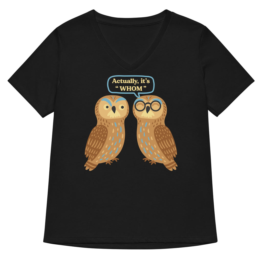 Actually, It's Whom Women's V-Neck Tee product image 1