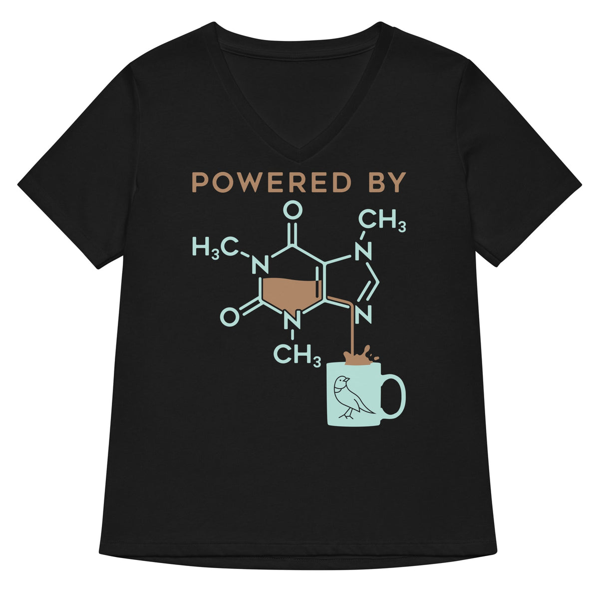 Powered By Caffeine Women's V-Neck Tee product image 1