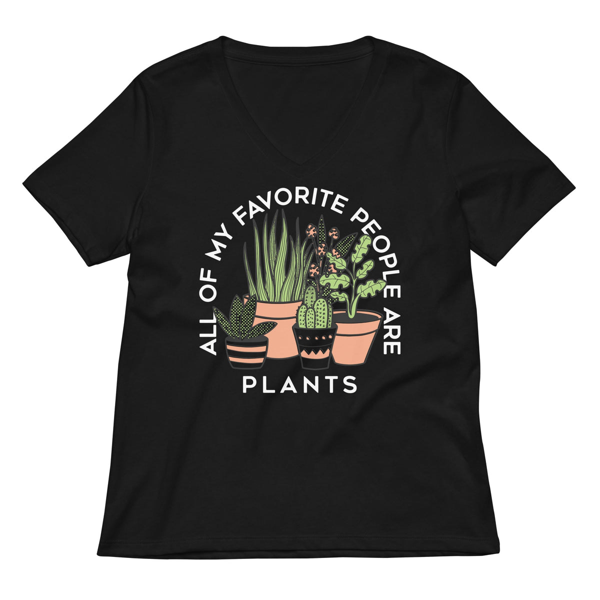 All Of My Favorite People Are Plants Women's V-Neck Tee product image 2