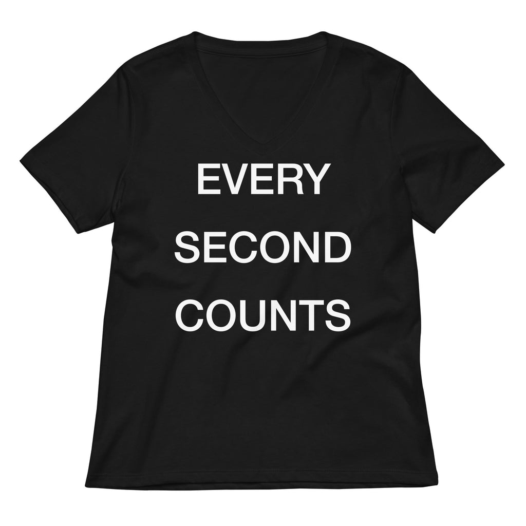 Every Second Counts Women's V-Neck Tee product image 1