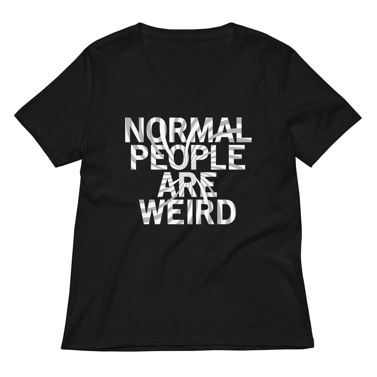 Normal People Are Weird Women's V-Neck Tee product image 1