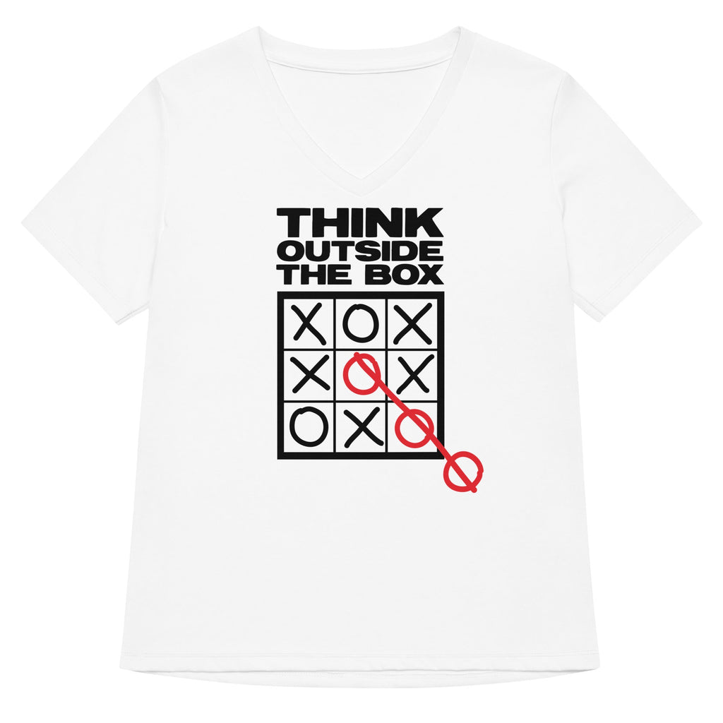 Think Outside The Box Women's V-Neck Tee product image 1