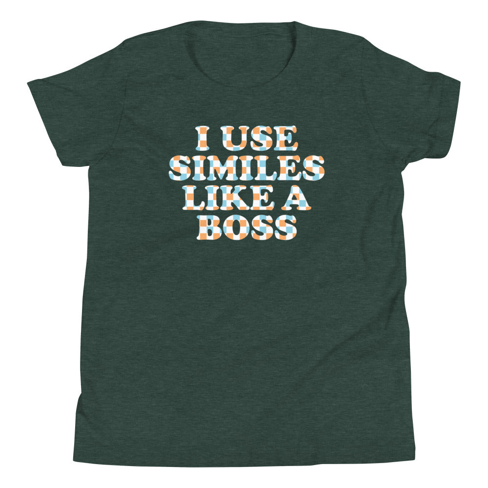 I Use Similes Like A Boss Kid's Youth Tee product image 5