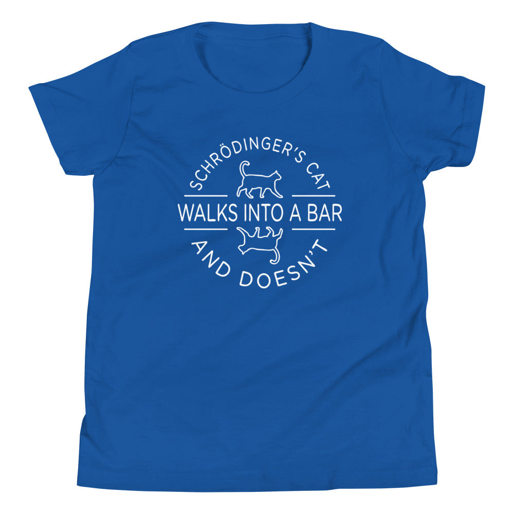 Schrodinger's Cat Walks Into A Bar Kid's Youth Tee product image 1